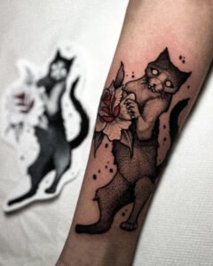 tatoueur saint etienne tattoo chat