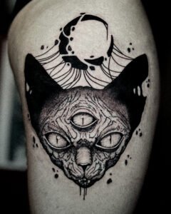 tatoueur saint etienne tattoo chat sphynx
