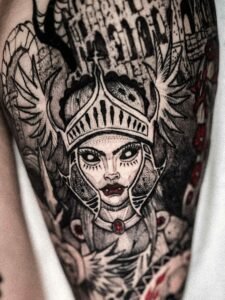 tatoueur saint etienne tattoo Athéna