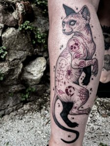 tatoueur saint etienne tattoo chat sphinx